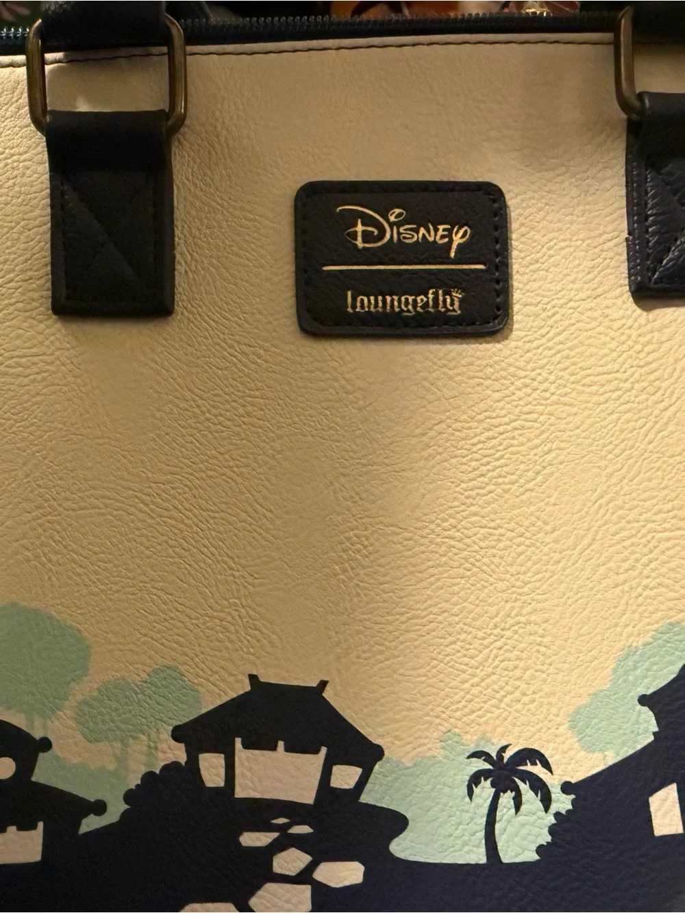 Loungefly Stitch & Scrump Dome Satchel - Navy, Cream, Teal, Purple